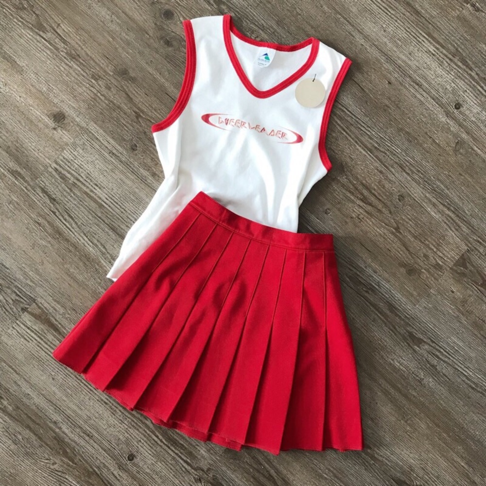 vintage 90s CHEER skirt set